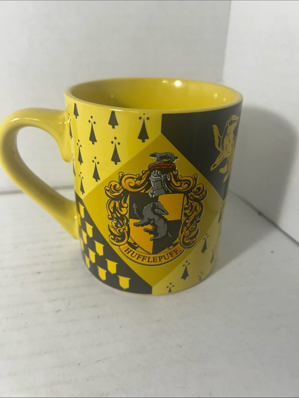 Hufflepuff Crest Yellow Ceramic Mug - Official House Design